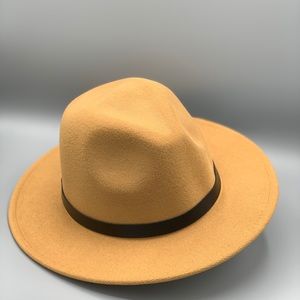 Cute light brown Fedora hats ready for any outing.